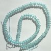 16 inch strand of 4x6mm Smooth Rondelle Blue Topaz